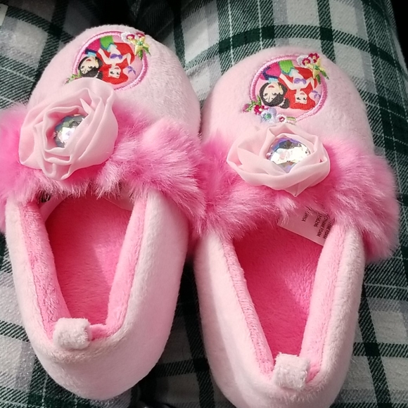 Disney Store Marie Slippers White and Pink Toddler Girls Size 7//8 NWT